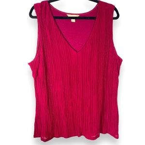Banana Republic Red V-Neck Sleeveless Top‎ XL